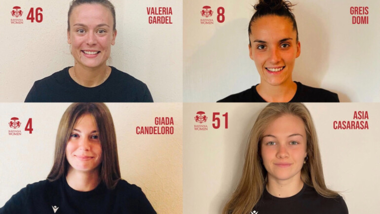 Nuovi arrivi del Ravenna Women: Gardel, Domi, Candeloro e Casarasa